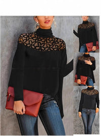 Heavy-duty Hollow-out Crochet Casual Patchwork Womens Knit Sweater