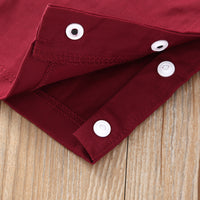 Baby Lapel One-piece Cotton Long-sleeved Romper