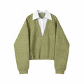 Fake Two Pieces Sweaters Inner Women's Retro Top
