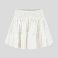 Women's High-waisted Elastic Waist Skirt With Lining