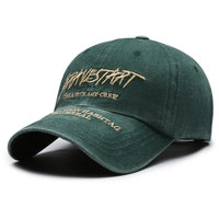 Faded Washed Distressed Baseball Cap Embroidered Letters