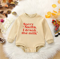 Autumn Festival Long Sleeve Letter Print Romper