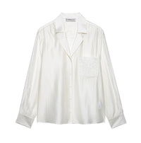 Solid Color Embroidered Pocket Shirt