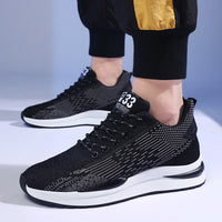 Height Increasing Insole Men's Shoes Breathable Lace Up Sports Casual Shoes