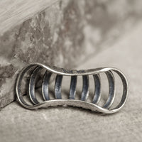 Dark Night 925 Sterling Silver Ring Non-Piercing Earring