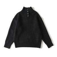 Men's Turtleneck Loose Solid-Color Knitted Pullover Bottoming Sweater