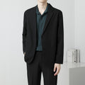 Summer Drapey Black Blazer For Men