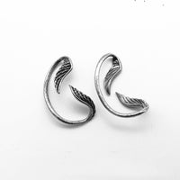 Single Titanium Steel Angel Wings Ear Clip Non-piercing Earrings