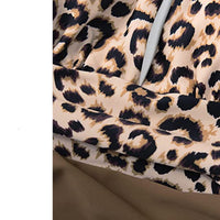 Halter Backless Bikini Waist Print Leopard Print Color Block One-piece Swimsuit For Women