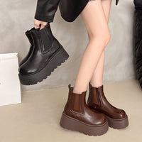 Women's Fashion British-style Chunky-sole Ankle Boots