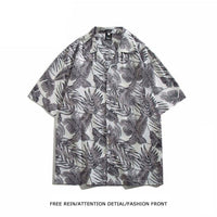Vintage Oil Painting Floral Shirt For Men