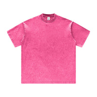 American Retro Trendy Washed Distressed Short Sleeve