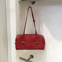 Retro Suede Handheld Bowling Ball Boston Bag