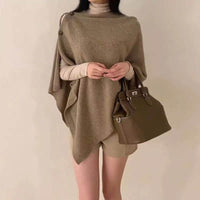Women's Wool Slant Cape Scarf