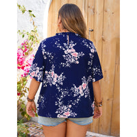 Printed Round-neck Loose Casual Design Sleeve Casual Women's Shirt