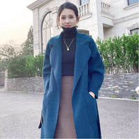 Double-faced Cashmere Coat Women's Mid-length Over The Knee