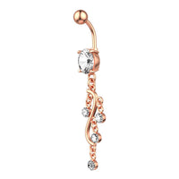 S-shaped Zircon Belly Button Ring Belly Button Nail Piercing Jewelry