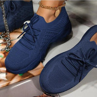Platform Solid Color Lace-Up Flying Daddy Shoes
