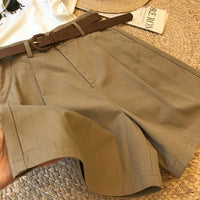 Womens Relaxed Versatile High-waisted Workwear Wide-leg Pants