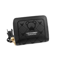 Embroidered Love Korean Women's Wallet Short Clutch Little Girl Coin Purse Women's Zipper Bag Card Holder Card Case