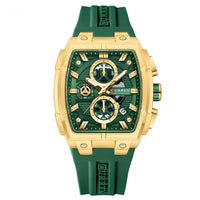 Kairun Waterproof Calendar Six-Hand Adhesive-Tape Mens Quartz Watch