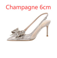 Stiletto Pointed Bridal Sequin Rhinestones High Heels