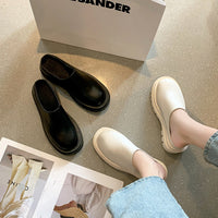 Womens Chunky-soled Closed-toe Mules For Casual Wear