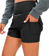 European And American Fitness Simple Casual Pants High Waist Pocket Anti-exposure Bottoming Yoga Shorts