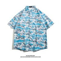 Hawaiian Ice Silk Short Sleeve Shirt Men