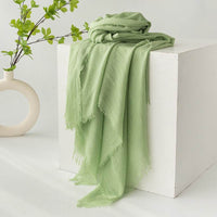 Strict Selection Summer Cotton And Linen Scarf Solid Color Simple Sun Protection