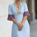 Patchwork Dress Elegant And Youth-Enhancing For Women