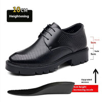 Men's Height Increasing Breathable Cowhide Leather Shoes