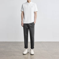 Letter Embroidered Polo Shirt Simple Lapel Men's Short Sleeve