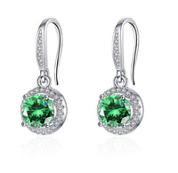 Moissanite Four-claw Round Bag Earrings