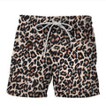 Summer Advanced 3D Printing Leopard Print Men's Shorts