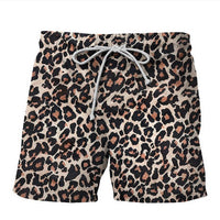 Summer Advanced 3D Printing Leopard Print Men's Shorts