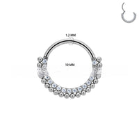 Titanium Alloy Nose Ring Inlaid Half Circle Seamless Piercing Earrings