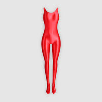 Personalized Stretch Glossy Tights Jumpsuit Women