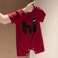 Short-sleeve Romper Summer Outfit Korean-style For Baby Boys And Girls For Outdoor Wear