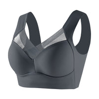 Plus Size Underwear Wireless Beauty Back Underwear Thin Push-up Adjustable Seamless Ice Silk Fixed Cup Bra Cross-border