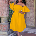 Women's Plus-Size European And American Style Dress