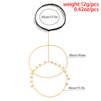 Stretch Geometric Heart Tassel Metal Body Chain