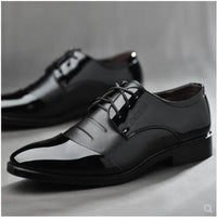Men's Business Leather Shoes British Style Black
