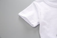 Girls' Simple Fashion Round Neck Short Sleeves Shorts Two-piece Set