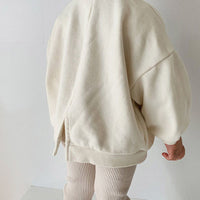 Small Cake Printed Fleece Casual Sweatshirt