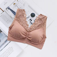Lace Underwear Wide Shoulder Strap Anti-exposure Plus Size Vest