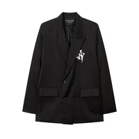Men's Double Breasted Jag In The Midde Of Back Suit Jacket
