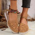 Women's Outerwear Hemp Rope Lace Casual Sandals