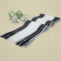 Knitted Warmth And Color Matching Striped Men's Scarf