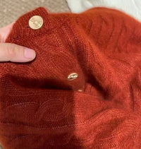 Fashionable Thickened Warm Red Crew-neck Sweater